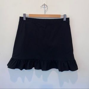 Miss Selfridge black mini skirt with ruffle detail